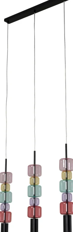 Lampa Wisząca Stal Czarna I Kolorowe Szkło 70x61 Cm*KARE Design Sale
