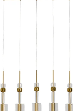 Lampa Wisząca Stal I Szkło Kolor Transparentny I Złoty 103x60 Cm*KARE Design Best