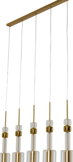 Lampa Wisząca Stal I Szkło Kolor Transparentny I Złoty 103x60 Cm*KARE Design Best