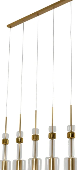 Lampa Wisząca Stal I Szkło Kolor Transparentny I Złoty 103x60 Cm*KARE Design Best