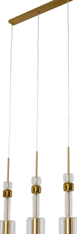 Lampa Wisząca Stal I Szkło Kolor Transparentny I Złoty 73x60 Cm*KARE Design Hot