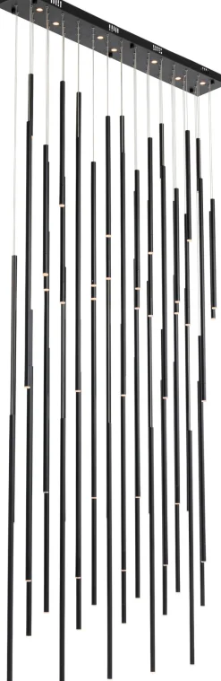 Lampa Wisząca XXL LED Tuby Czarna Matowa 154x320 Cm*KARE Design Best