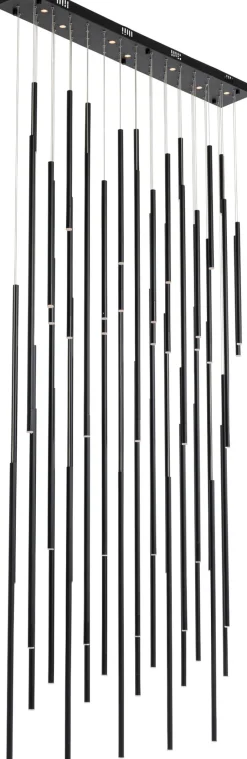 Lampa Wisząca XXL LED Tuby Czarna Matowa 154x320 Cm*KARE Design Best