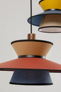 Lampa Wisząca Z Kolorowymi Kloszami Podsufitka Czarna Ø87 Cm*KARE Design Outlet