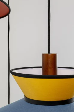 Lampa Wisząca Z Kolorowymi Kloszami Podsufitka Czarna Ø87 Cm*KARE Design Outlet