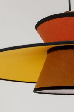 Lampa Wisząca Z Kolorowym Kloszem Podsufitka Czarna Ø55 Cm*KARE Design Online