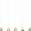 Lampa Wisząca Złota Klosze Szklane 5xG9 110 Cm*KARE Design Best