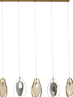 Lampa Wisząca Złota Klosze Szklane 5xG9 110 Cm*KARE Design Best