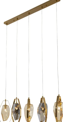 Lampa Wisząca Złota Klosze Szklane 5xG9 110 Cm*KARE Design Best