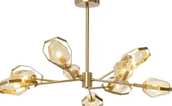 Lampa Wisząca Złota Klosze Szklane 9xG9 Ø106 Cm*KARE Design Online