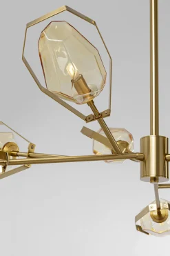 Lampa Wisząca Złota Klosze Szklane 9xG9 Ø106 Cm*KARE Design Online