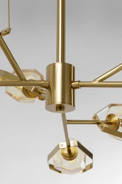 Lampa Wisząca Złota Klosze Szklane 9xG9 Ø106 Cm*KARE Design Online