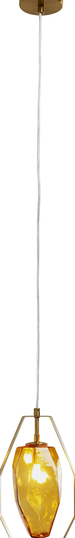 Lampa Wisząca Złota Klosz Szklany G9 17x120 Cm*KARE Design