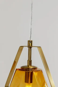 Lampa Wisząca Złota Klosz Szklany G9 17x120 Cm*KARE Design