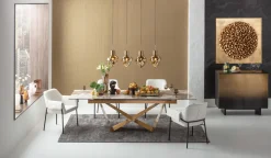 Lampa Wisząca Złota 4L Stal I Szkło 110 Cm*KARE Design Hot