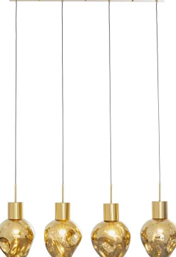 Lampa Wisząca Złota 4L Stal I Szkło 110 Cm*KARE Design Hot