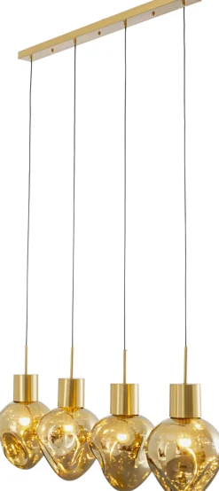 Lampa Wisząca Złota 4L Stal I Szkło 110 Cm*KARE Design Hot