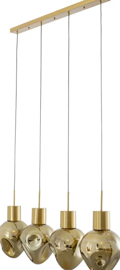 Lampa Wisząca Złota 4L Stal I Szkło 110 Cm*KARE Design Hot