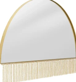 Lustro ścienne Nowoczesne Rama Złota 110x70 Cm Półkole*KARE Design Best