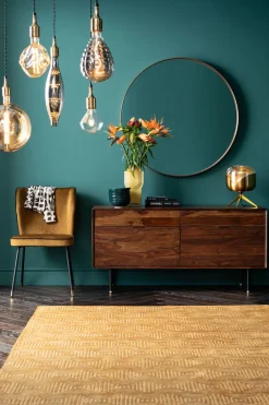 Lustro Curve MO ∅100 Cm Mosiężne*KARE Design Outlet