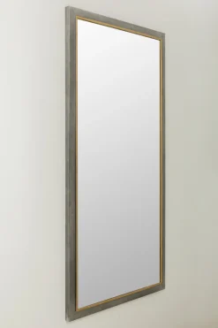 Lustro Do Salonu Duże Rama Stalowa Srebrno-złota Postarzana 90x180 Cm*KARE Design Hot