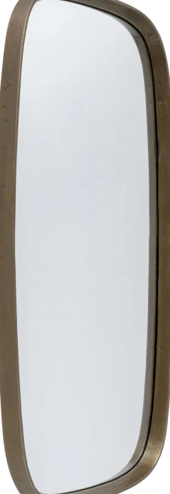 Lustro Loft Rama Aluminiowa 58x122 Cm Wykończenie Mosiężne*KARE Design Sale