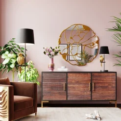 Lustro Pieces Ø100 Cm Złote*KARE Design Discount
