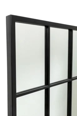 Lustro Prostokątne Czarne Odwracalne Rama Stalowa 60x140 Cm*KARE Design Outlet