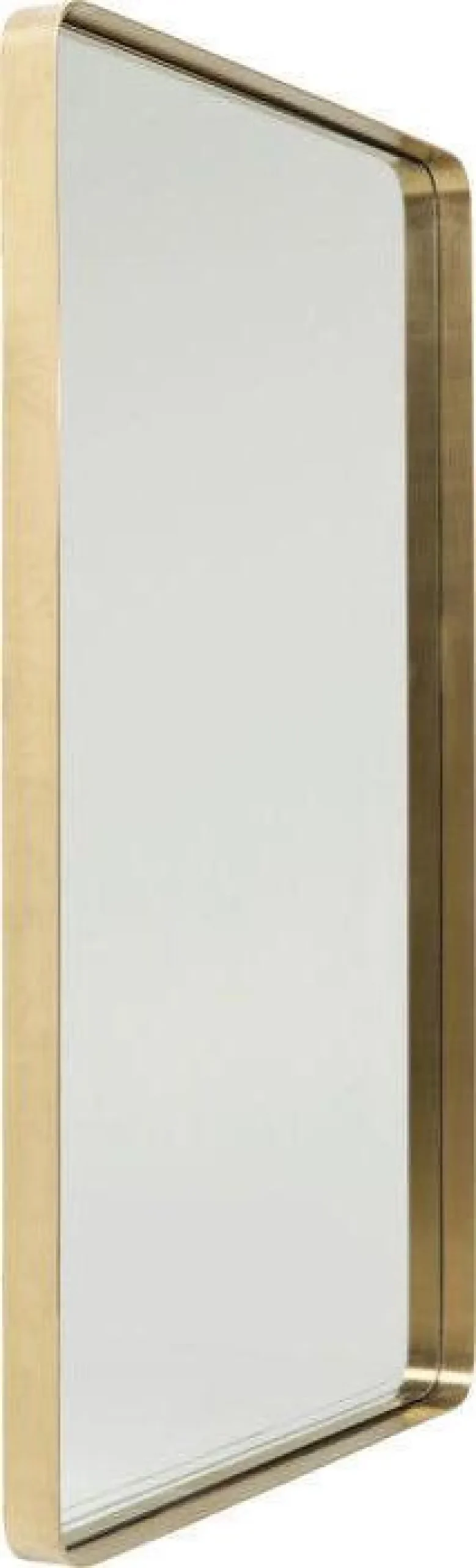 Lustro Wiszące Curve Rectangular 120x80 Cm Mosiężne*KARE Design