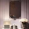 Lustro Wiszące Czarne Rama Stalowa 71x109 Cm*KARE Design Discount