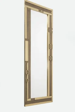 Lustro Wiszące Duże Złote Prostokątne Ręczne Wykonanie 80x200 Cm*KARE Design Online