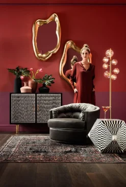 Lustro Wiszące Hologram 117x68 Cm Złote*KARE Design New