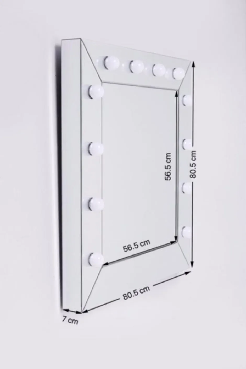 Lustro Wiszące Make Up Square 81x81 Cm Srebrne*KARE Design New