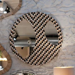 Lustro Wiszące Okrągłe MDF I żywica Epoksydowa Ø67 Cm*KARE Design Outlet