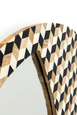 Lustro Wiszące Okrągłe MDF I żywica Epoksydowa Ø67 Cm*KARE Design Outlet