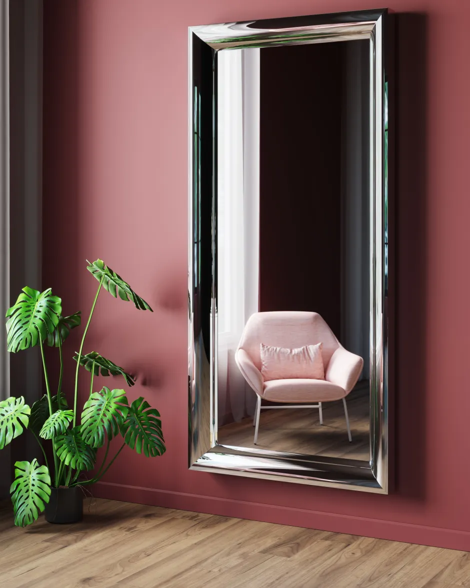 Lustro Wiszące Soft Beauty 207x99 Cm Srebrne*KARE Design Best