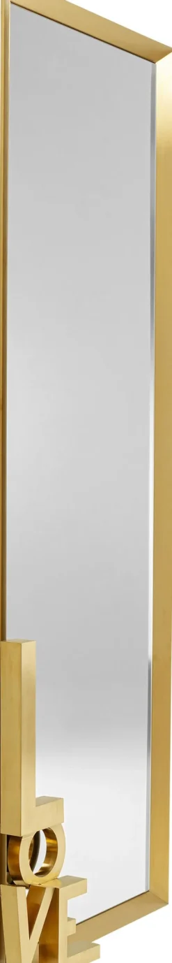 Lustro Wiszące Złote Napis Love 70x200 Cm*KARE Design