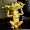 Misa Dekoracyjna Banana Leaf 24x22 Cm Zielono-złota*KARE Design New