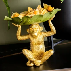 Misa Dekoracyjna Banana Leaf 24x22 Cm Zielono-złota*KARE Design New