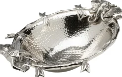 Misa Dekoracyjna Srebrna Z Aluminium Motyw Słoni 47x35 Cm*KARE Design Online