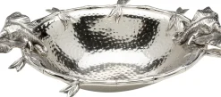 Misa Dekoracyjna Srebrna Z Aluminium Motyw Słoni 47x35 Cm*KARE Design Online