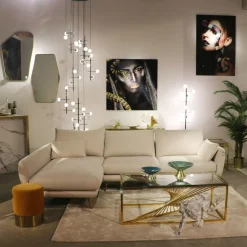 Narożnik Amalfi 275x159 Cm Kremowy Lewy*KARE Design Online