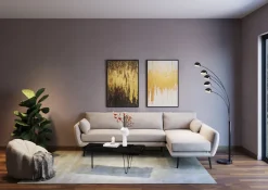 Narożnik Amalfi 275x159 Cm Kremowy Prawy*KARE Design Sale