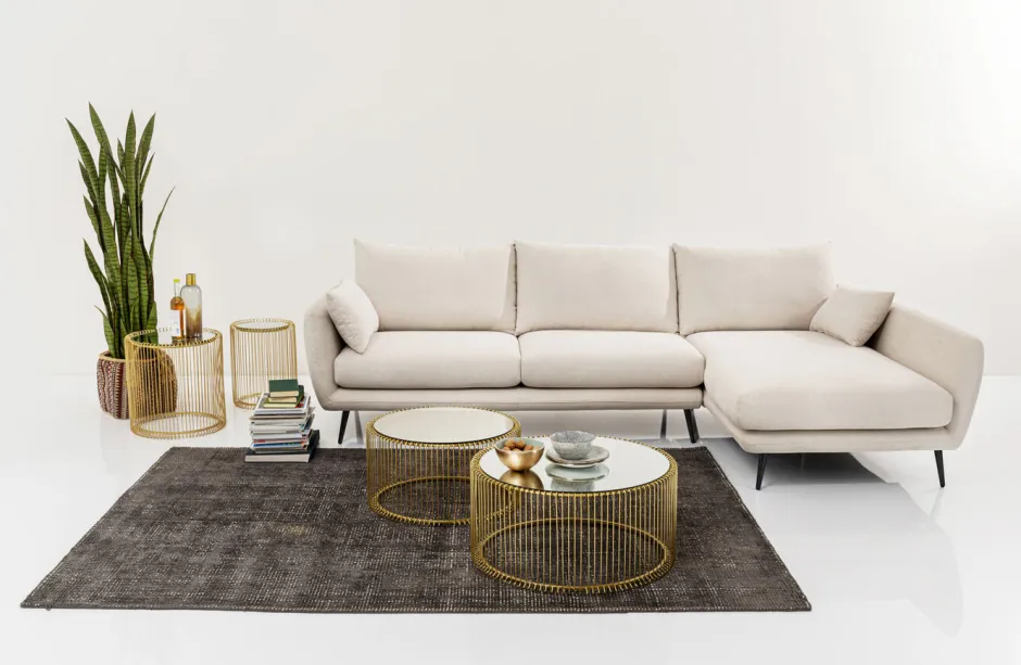 Narożnik Amalfi 275x159 Cm Kremowy Prawy*KARE Design Sale