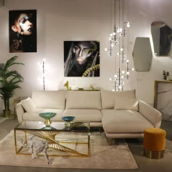 Narożnik Amalfi 275x159 Cm Kremowy Prawy*KARE Design Sale