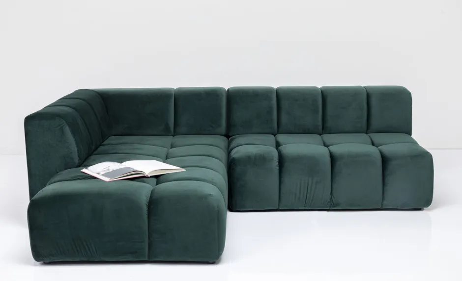 Narożnik Belami 265x210 Cm Ciemnozielony Lewy*KARE Design Hot