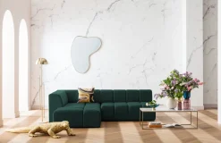 Narożnik Belami 265x210 Cm Ciemnozielony Lewy*KARE Design Hot