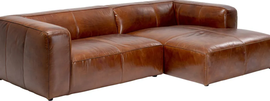 Narożnik Cubetto 270x170 Cm Brązowy Skóra Naturalna - Prawy*KARE Design Discount