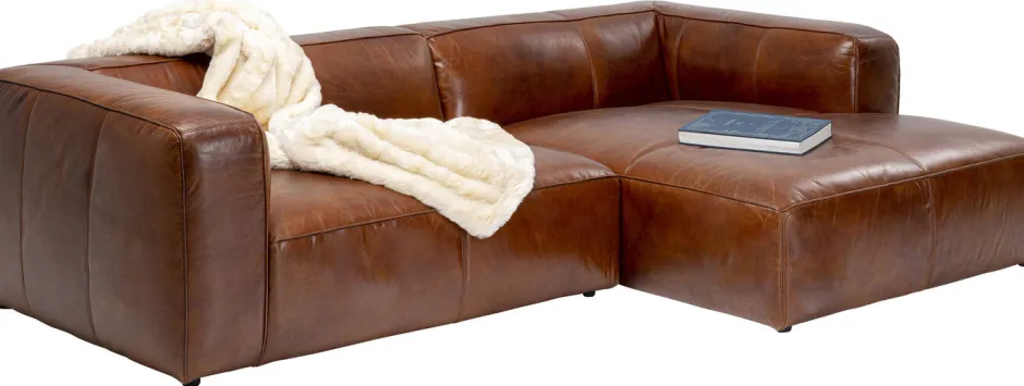 Narożnik Cubetto 270x170 Cm Brązowy Skóra Naturalna - Prawy*KARE Design Discount