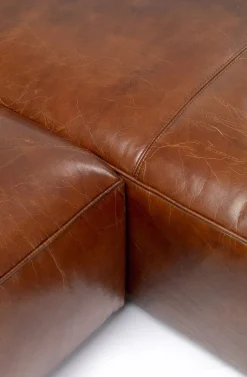 Narożnik Cubetto 270x170 Cm Brązowy Skóra Naturalna - Prawy*KARE Design Discount